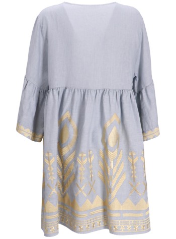 greek archaic kori vestido mujer dress short feather bell sleeve - s25k231114 1301 2