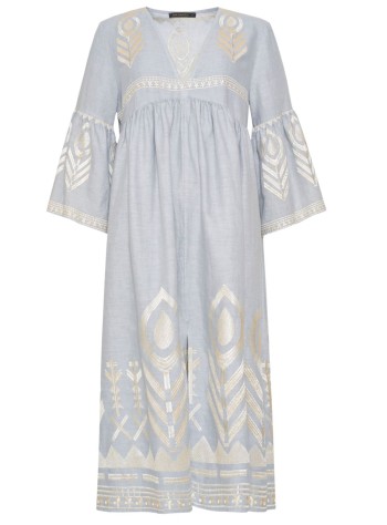 greek archaic kori dress womandress midi feather bell sleeve - s25k230733 1304