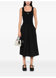 karl lagerfeld dress womanikon fabric mix knit dress - a3w13037 999