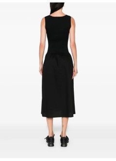 karl lagerfeld dress womanikon fabric mix knit dress - a3w13037 999