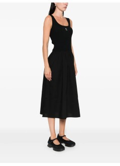 karl lagerfeld dress womanikon fabric mix knit dress - a3w13037 999