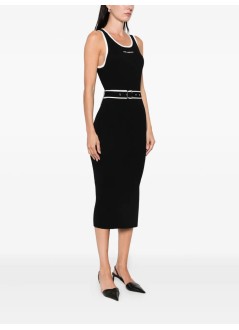 karl lagerfeld vestido mujer sleeveless logo knit dress - a3w13039 999
