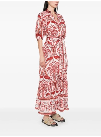farm rio vestido mujer tropical cameo off white maxi dress - 333005 25133 2