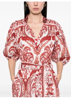farm rio dress womantropical cameo off white maxi dress - 333005 25133