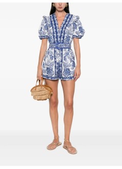 farm rio mono mujer shell garden off white romper - 336137 25093
