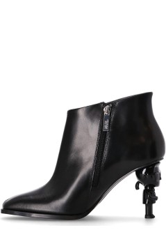 karl lagerfeld boot womankarl nft heel zip short boot - kl39135 000