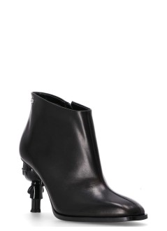 karl lagerfeld boot womankarl nft heel zip short boot - kl39135 000