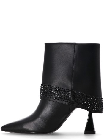 karl lagerfeld bota mujer debut ii fold down midi boot - kl32043 000 2