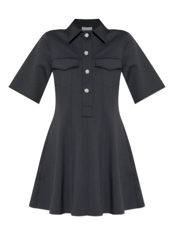 ganni dress womanscuba neoprene fitted mini dress - w0448 252