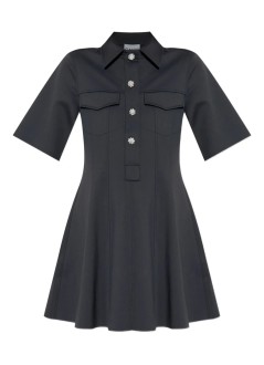 ganni vestido mujer scuba neoprene fitted mini dress - w0448 252