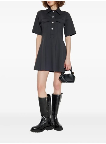 ganni dress womanscuba neoprene fitted mini dress - w0448 252 2