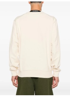 c.p.company sudadera hombre sweatshirts crew neck in diagonal raised fleece - 19cmss713a005086w 402