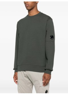 c.p.company sweater mansweatshirts crew neck in diagonal raised fleece - 19cmss713a005086w 978