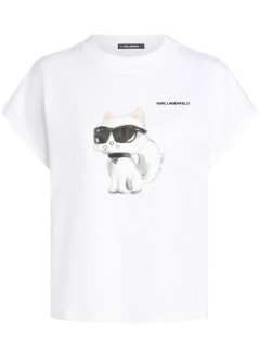 karl lagerfeld top womanikon aquarelle c loose t shirt - a2w17115 100