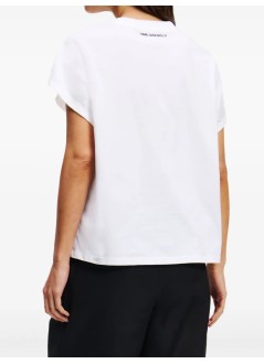 karl lagerfeld top womanikon aquarelle c loose t shirt - a2w17115 100