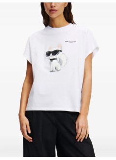 karl lagerfeld top womanikon aquarelle c loose t shirt - a2w17115 100
