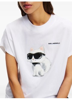 karl lagerfeld top womanikon aquarelle c loose t shirt - a2w17115 100
