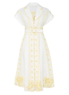 zimmermann dress womanlucky embroidered midi dress - 4591dss252 ivole