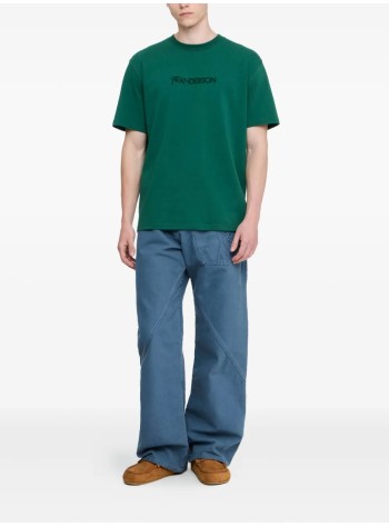 jw anderson t-shirt manlogo embroidery t-shirt - jt0258pg1510 591 2