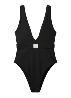 tory burch swimsuit womanbelted logo swimsuit - 170683001 001
