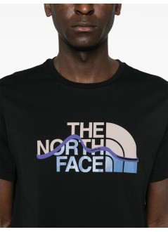 the north face t-shirt manm ss mountain line tee - nf0a87ntjk31 jk31
