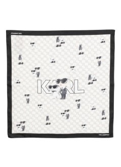 karl lagerfeld neckwear womanikon silk scarf - a3w33066 100