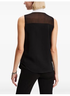 karl lagerfeld t-shirt womanpoplin collar slvls blouse - a3w11015 999