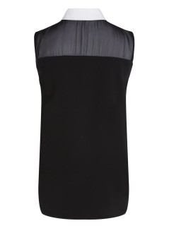 karl lagerfeld t-shirt womanpoplin collar slvls blouse - a3w11015 999
