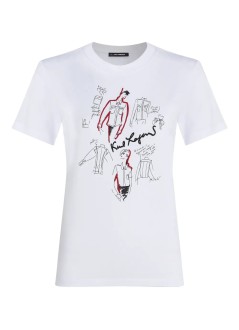 karl lagerfeld top womankarl series t shirt - a3w17099 100