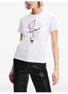 karl lagerfeld top womankarl series t shirt - a3w17099 100
