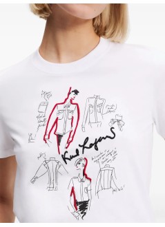 karl lagerfeld top womankarl series t shirt - a3w17099 100