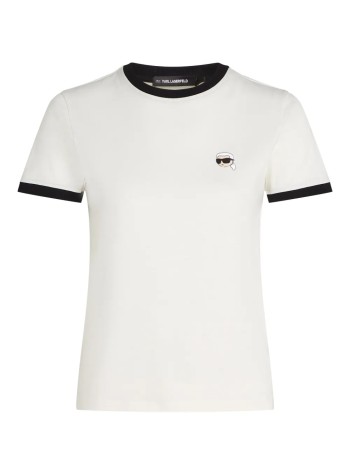 karl lagerfeld top mujer ikon patch slim t shirt - a3w17078 b09