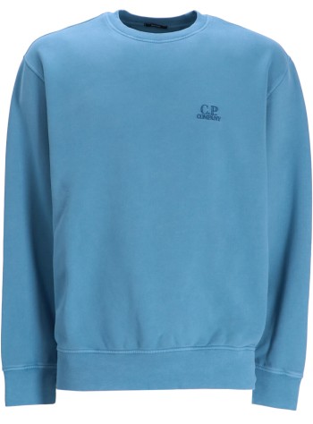 c.p.company sudadera hombre sweatshirts crew neck in brushed emerized diagonal fleece - 19cmss718b006372r 815