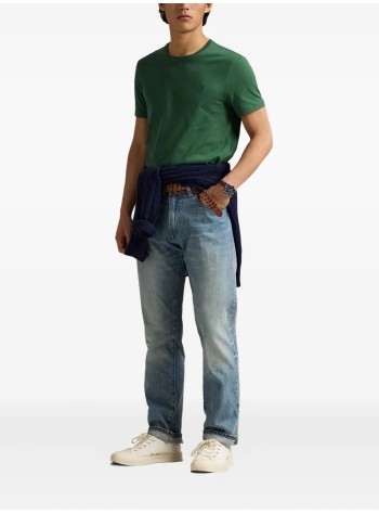 polo ralph lauren t-shirt mansscncmslm2-short sleeve-t-shirt - 710671438425 washed forest c7598 2