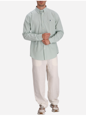 polo ralph lauren shirt mancubdppcs-long sleeve-sport shirt - 710929346019 6779g granite green white 2