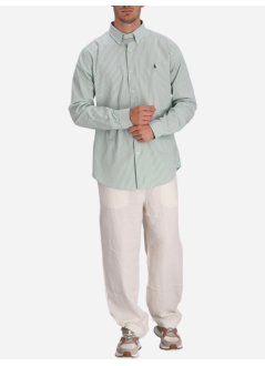 polo ralph lauren shirt mancubdppcs-long sleeve-sport shirt - 710929346019 6779g granite green white