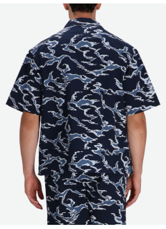 kenzo camiseria hombre kenzo ocean camo hawaiian short sleeve shirt - ff65ch1329s1 77