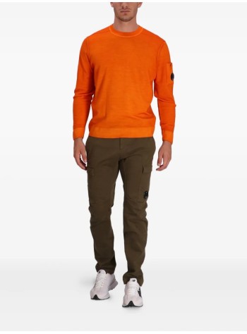 c.p.company punto hombre knitwear crew neck in fast dyed merinos - 19cmkn024a003247f 434 2
