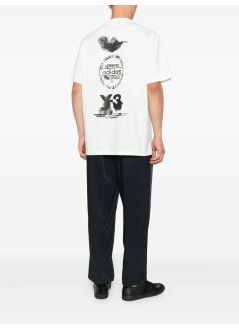 y3 t-shirt many-3 graphic short sleeve tee - jz0712 core white