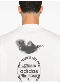 y3 t-shirt many-3 graphic short sleeve tee - jz0712 core white