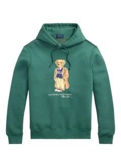 polo ralph lauren sweater manlspohoodm6-long sleeve-sweatshirt - 710973162001 pf25 washed forest hrtg bear