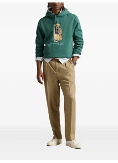 polo ralph lauren sweater manlspohoodm6-long sleeve-sweatshirt - 710973162001 pf25 washed forest hrtg bear