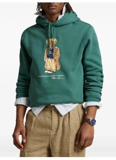 polo ralph lauren sweater manlspohoodm6-long sleeve-sweatshirt - 710973162001 pf25 washed forest hrtg bear