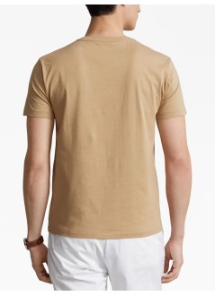 polo ralph lauren t-shirt mansscncmslm2-short sleeve-t-shirt - 710671438329 cafe tan c8176