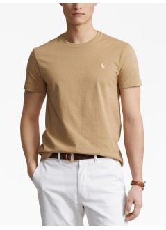 polo ralph lauren t-shirt mansscncmslm2-short sleeve-t-shirt - 710671438329 cafe tan c8176