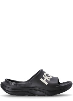 hoka one one beach manora atlethic  slide - 1155154 black white