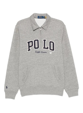 polo ralph lauren sweater manzipmockm3-long sleeve-sweatshirt - 710981150001 dark vintage heather