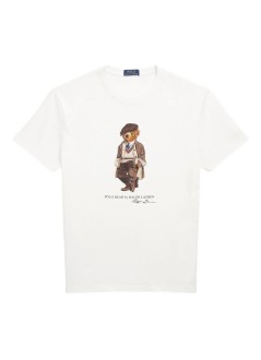polo ralph lauren camiseta hombre ssteecmslm1-short sleeve-t-shirt - 710p00085001 fa25 deckwash white hrtg bear