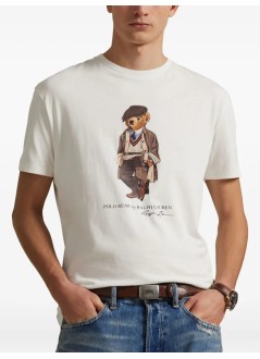 polo ralph lauren camiseta hombre ssteecmslm1-short sleeve-t-shirt - 710p00085001 fa25 deckwash white hrtg bear