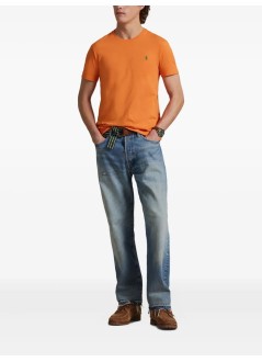polo ralph lauren t-shirt mansscncmslm2-short sleeve-t-shirt - 710671438440 bedford orange c5190